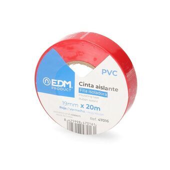 Isolatietape EDM Rood PVC (20 m x 19 mm)