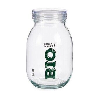 Tin Bio Transparant Glas (1800 ml) (4 Stuks)