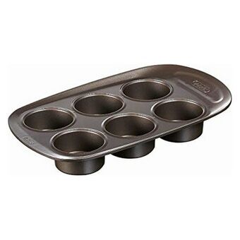 Bakplaat voor Muffins Pyrex Asimetria Roestvrij staal (6 Porties)