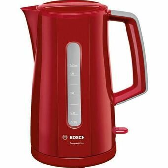 Waterkoker BOSCH TWK3A014 Rood Ja Roestvrij staal Plastic Plastic/Roestvrij staal 2400 W 1,7 L