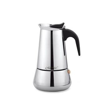 Italiaanse Koffiepot Feel Maestro MR-1660-6 Zwart Zilverkleurig Roestvrij staal 18/10 300 ml 6 Kopjes