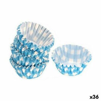 Set met cakevormen Wooow Wegwerpbaar Blauw (36 Stuks) (100 pcs)