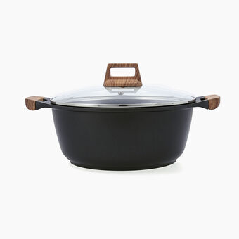 Kookpot met Deksel Quid Karbon Gegoten aluminium Zwart 24 cm