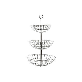 Fruitschaal DKD Home Decor Zilver Metalen Bestek (32 x 28 x 56 cm)