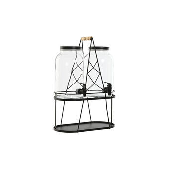 Drankdispenser Home ESPRIT Zwart Metaal Kristal 3,5 L 34 x 18 x 46 cm