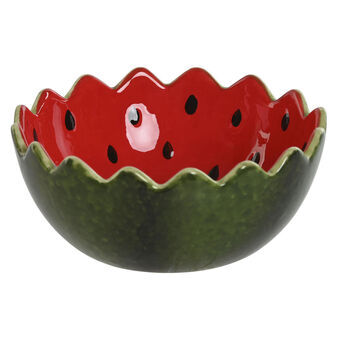 Aperitiefschaaltje Home ESPRIT Rood Groen Keramiek Watermeloen 15 x 15 x 6,5 cm