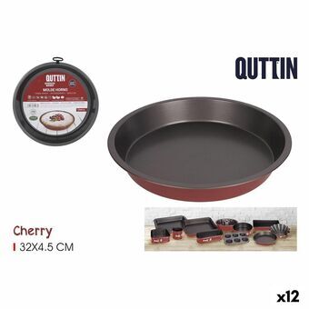 Oven Mould Quttin Cherry Koolstofstaal 32 x 32 x 5 cm (12 Stuks)