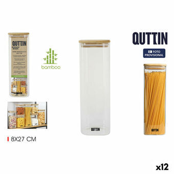 Tin Quttin Bamboe Vierkant 1,3 L 8 x 27 cm (12 Stuks)