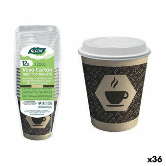 Glazenset Algon Karton Koffie 12 Onderdelen 120 ml (36 Stuks)