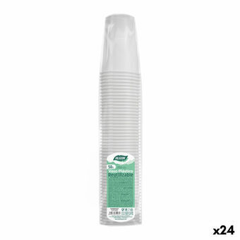 Set van herbruikbare glazen Algon Wit 24 Stuks 250 ml (50 Onderdelen)