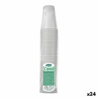 Set van herbruikbare glazen Algon Wit 24 Stuks 300 ml (50 Onderdelen)