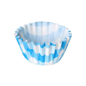 Bakplaat voor Muffins Algon Strepen Blauw Wegwerp 5 x 3,2 cm 30 Stuks