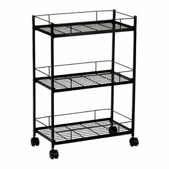 Groentetrolley Andrea House cc72095 3 Planken Zwart Metaal