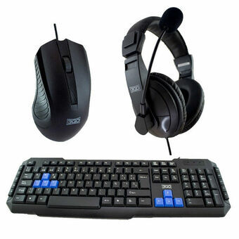 Pack Gaming 3GO COMBODRILEH2 Zwart Multicolour Qwerty Spaans