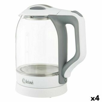 Elektrische waterkoker met ledverlichting Kiwi Glas 2000 W 1,8 L (4 Stuks)