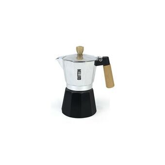 Italiaanse Koffiepot Quttin Hout Aluminium 6 Kopjes