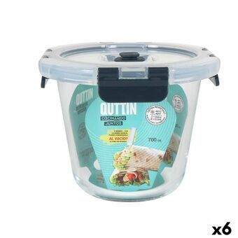 Hermetische Lunchtrommel Quttin Vacuümklep 700 ml 14 x 14 x 11 cm (6 Stuks)