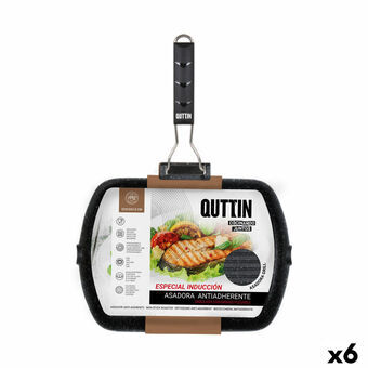 Geribbelde Grillpan Quttin 32 x 23 x 3,8 cm (6 Stuks)