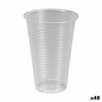 Set van herbruikbare glazen Algon Transparant 25 Onderdelen 220 ml (48 Stuks)