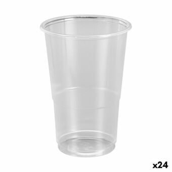 Set van herbruikbare glazen Algon Transparant 50 Onderdelen 300 ml (24 Stuks)