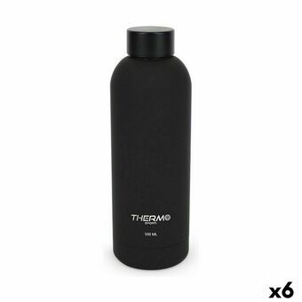 Thermosfles ThermoSport Soft Touch Zwart 500 ml (6 Stuks)