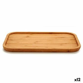 Snackdienblad Bruin Bamboe 30 x 1,5 x 20 cm (12 Stuks)