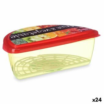 Lunchbox Groenten en fruit Multicolour Plastic 23 x 8 x 13 cm (24 Stuks)