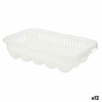 Eierdop Wit Transparant Plastic 17,5 x 7 x 28,5 cm (12 Stuks)