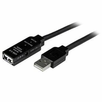 USB-kabel Startech USB2AAEXT 5 m Zwart