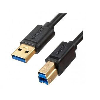 Kabel USB 3.0 A naar USB B Unitek C14095BK-2M Zwart 2 m