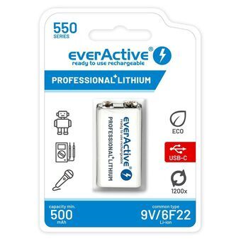 Oplaadbare Batterijen EverActive EVHR22-550C 9 V