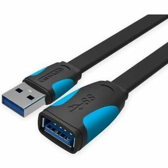 Verlengkabel USB Vention VAS-A13-B200 Zwart 2 m (1 Stuks)