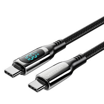 USB-kabel Vention TAYBAV 1,2 m Zwart (1 Stuks)