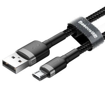 Kabel USB naar micro-USB Baseus CAMKLF-BG1 Wit Zwart 1 m