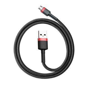 Kabel USB naar micro-USB Baseus Cafule Zwart Rood 2 m