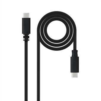 USB-C-kabel NANOCABLE 10.01.2302 Zwart 2 m