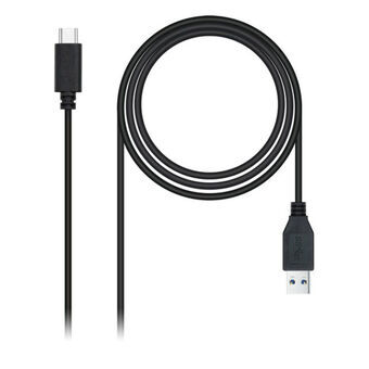 Kabel USB naar Mini USB NANOCABLE 10.01.4000 (0,5M) Zwart