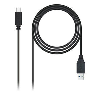 Kabel USB naar Mini USB NANOCABLE 10.01.4001-L150 (1,5M) Zwart