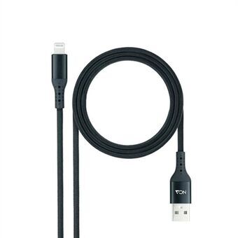 Kabel Lightning NANOCABLE 10.10.0401-COBK 1 m Zwart