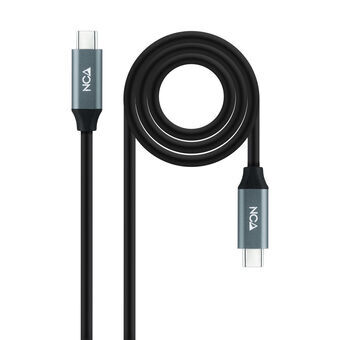 USB-C-kabel NANOCABLE 10.01.4302 Zwart 2 m (1 Stuks)