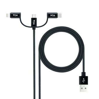 USB-kabel NANOCABLE 10.01.3200 Zwart 1 m