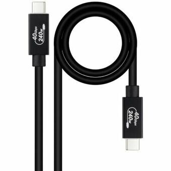 USB-kabel NANOCABLE 10.01.5002 Zwart 1,8 m (1 Stuks)