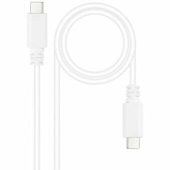 USB-kabel NANOCABLE 10.01.2301-W 1 m (1 Stuks)