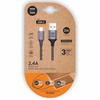 Kabel USB A naar USB-C Tech One Tech TEC2023 2 m