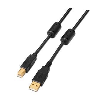 Kabel USB 2.0a naar USB B Aisens A101-0010 Zwart 3 m