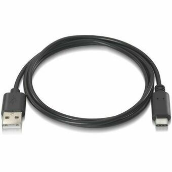 Kabel USB A naar USB-C Aisens A107-0050 Zwart 50 cm