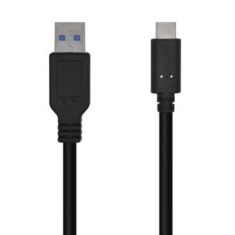 Kabel USB A naar USB C Aisens A107-0449 50 cm Zwart