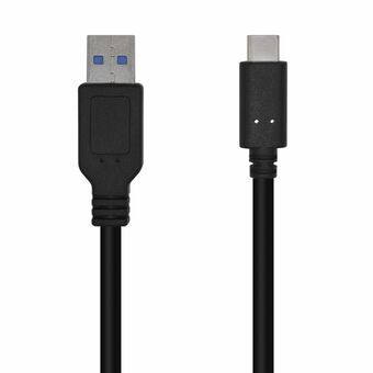 Kabel USB A naar USB C Aisens A107-0450 1,5 m Zwart