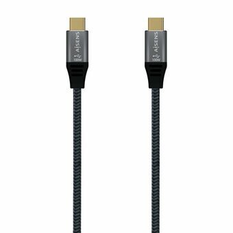 USB-C-kabel Aisens A107-0628 1 m Grijs (1 Stuks)