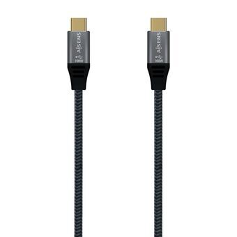 USB-C-kabel Aisens A107-0634 2 m Grijs (1 Stuks)